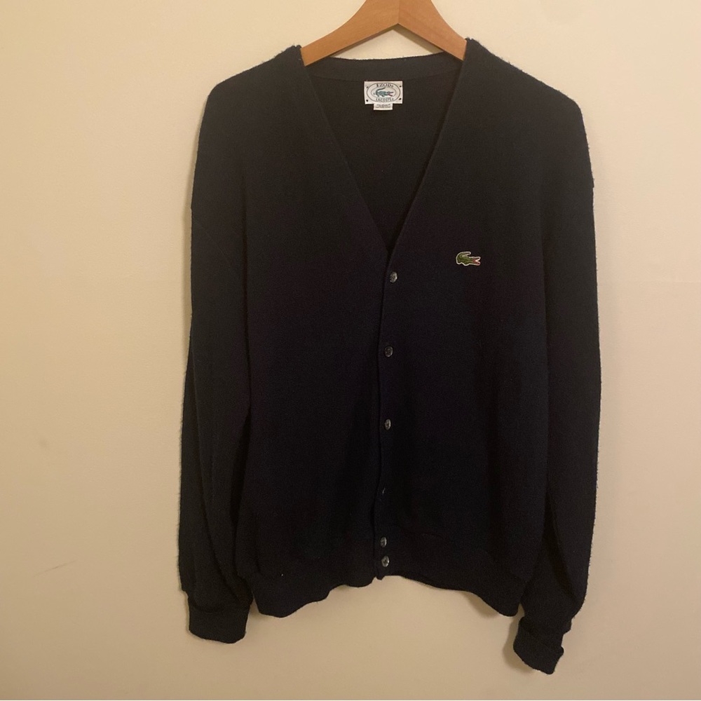 Lacoste Men's Navy V-Neck Cardigan